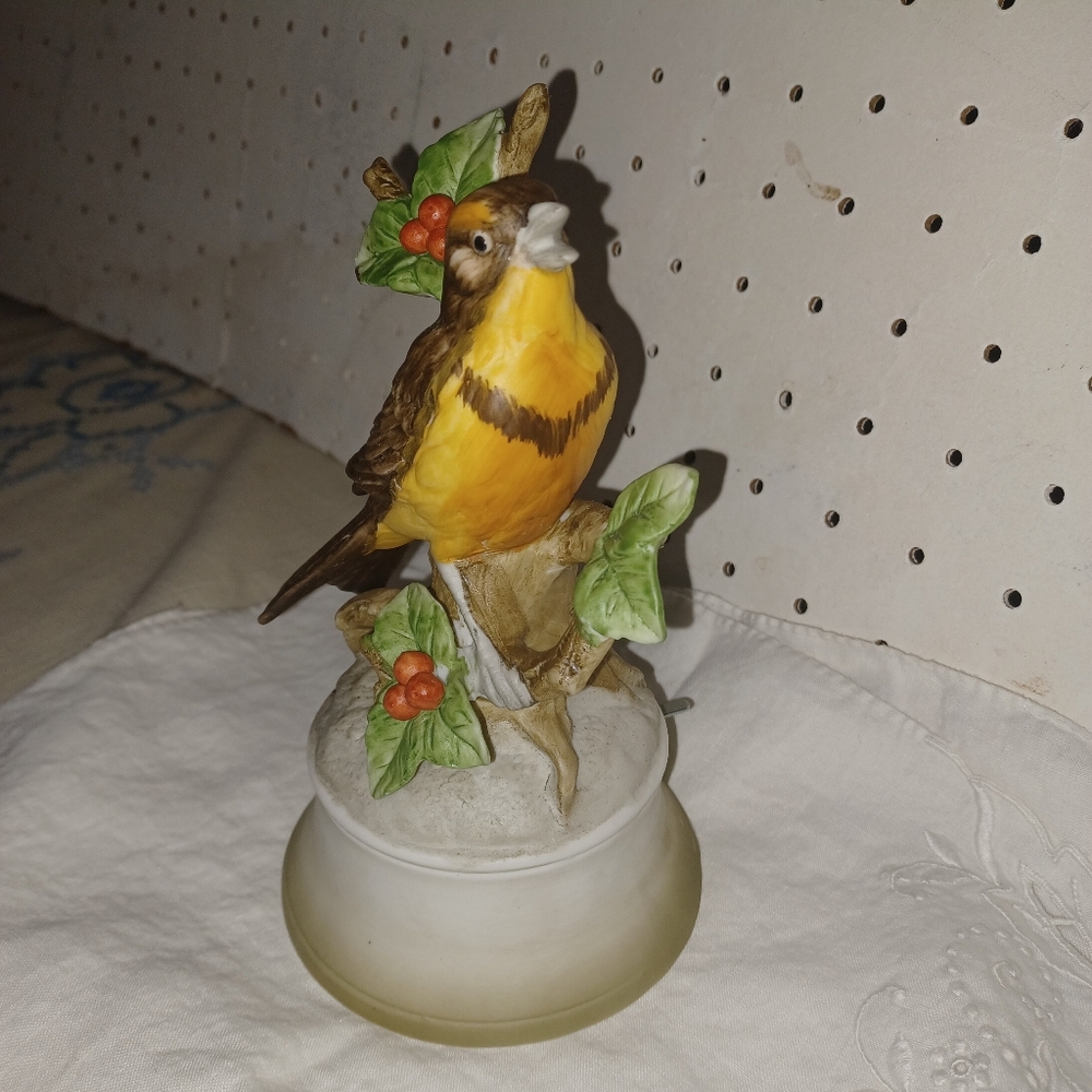 Shafford Brown Bird Music Box